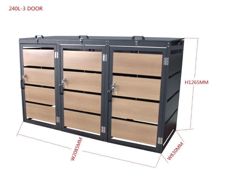 Smetarnik Wood, 3x240L - slika 2